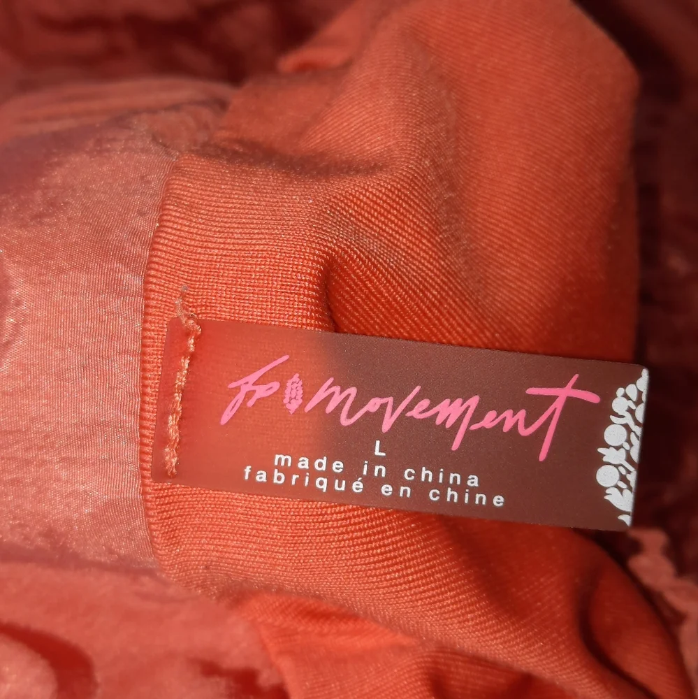 FP MOVEMENT "The Way Home" Running Shorts Papaya Large 10 Sport Athlete - Picture 7 of 10